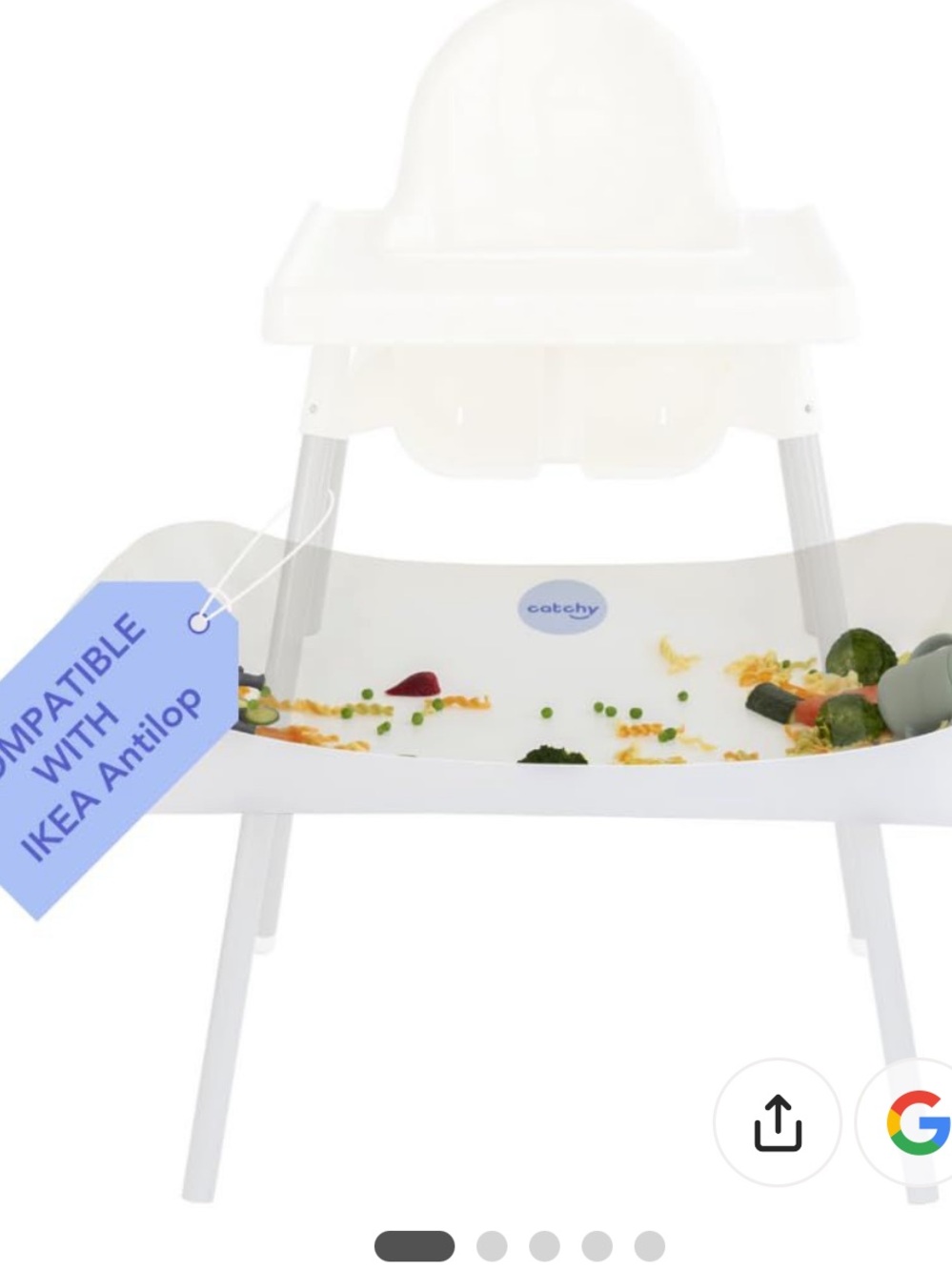 Kids high chair accessory label